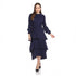 Long Sleeve Multi Layer Dress - DR1098 Navy